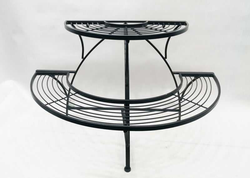 Black Semi-Circle Plant and Display Stand HI-LINE GIFT LTD.