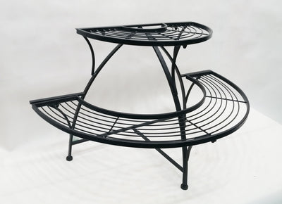 Black Semi-Circle Plant and Display Stand HI-LINE GIFT LTD.