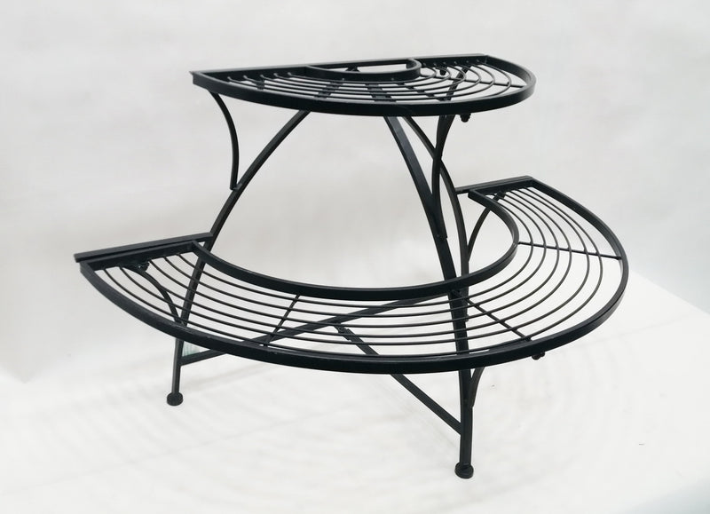 Black Semi-Circle Plant and Display Stand HI-LINE GIFT LTD.
