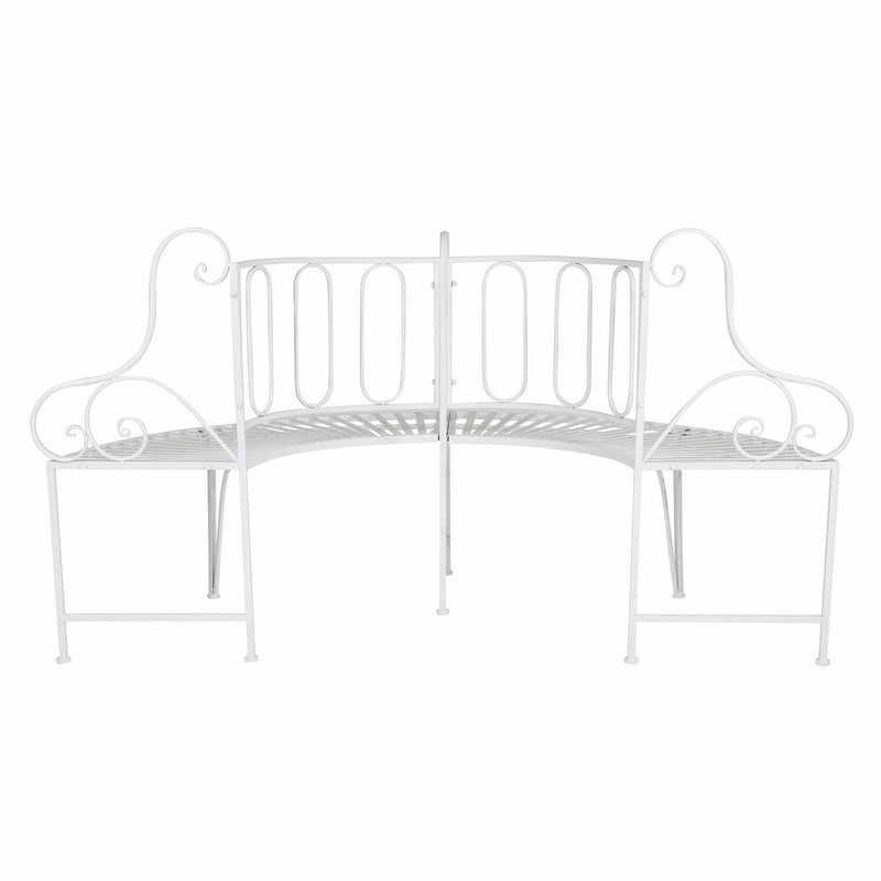 White Metal Tree Garden Bench Hi-Line Gift Ltd.