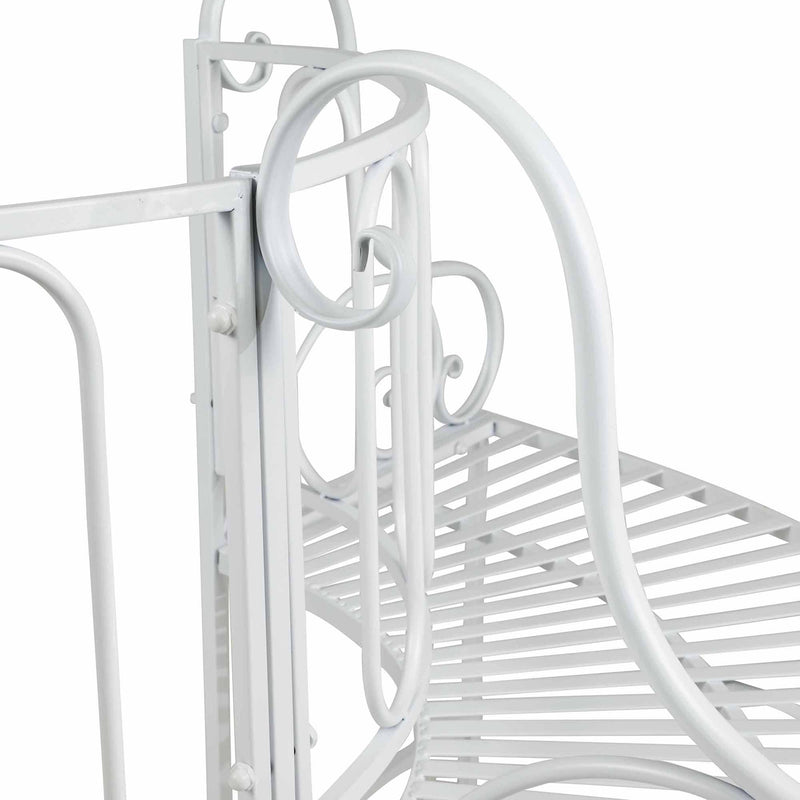 White Metal Tree Garden Bench Hi-Line Gift Ltd.