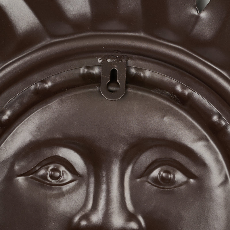 Sun face -Light Brown- Wall Art HI-LINE GIFT LTD.