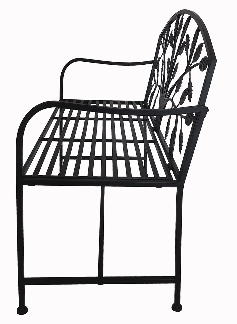78683-BK - Metal Garden Bench Tree Pattern-Black Hi-Line Gift Ltd.
