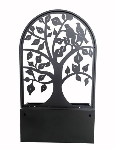 78685-BK - Garden Hanging Planter Black Metal Wall Decor Hi-Line Gift Ltd.