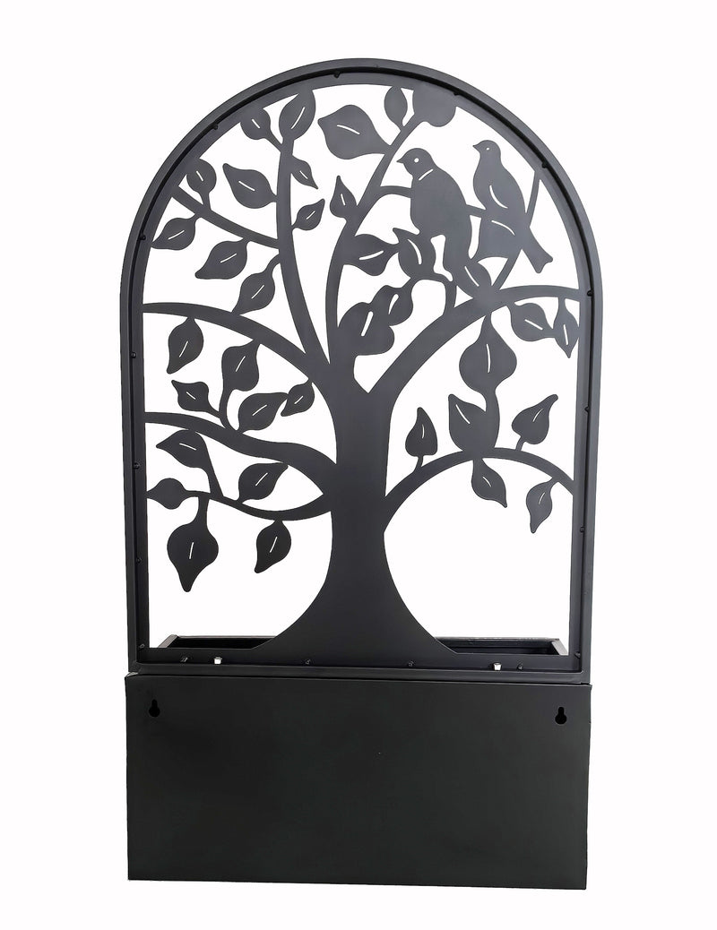 78685-BK - Garden Hanging Planter Black Metal Wall Decor Hi-Line Gift Ltd.