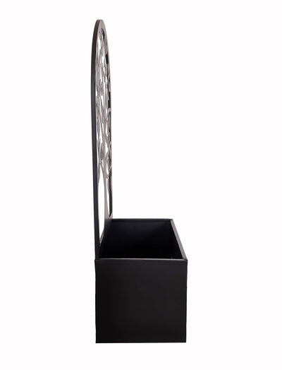 78685-BK - Garden Hanging Planter Black Metal Wall Decor Hi-Line Gift Ltd.