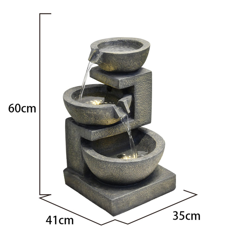 LED Fountain- 3 Bowls HI-LINE GIFT LTD.