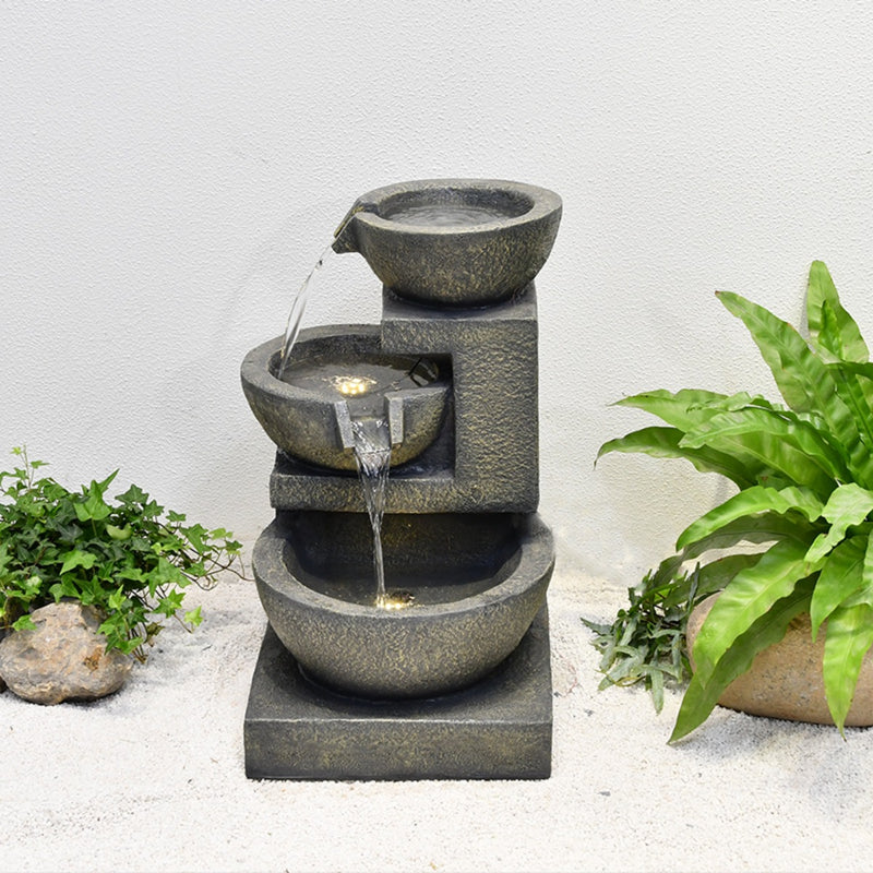 LED Fountain- 3 Bowls HI-LINE GIFT LTD.