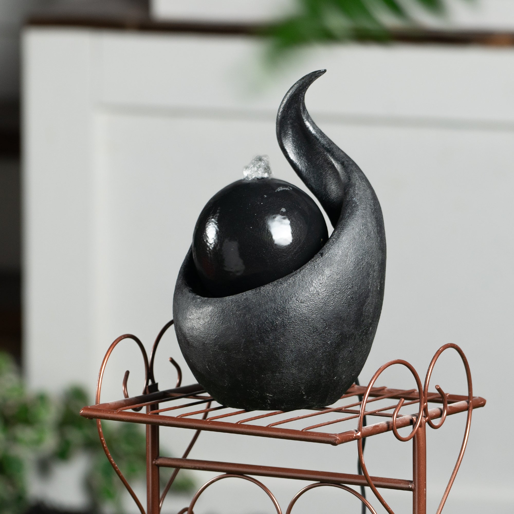 Fountain-Zen With Ball - Home Decor - Hi-Line Gift Ltd.