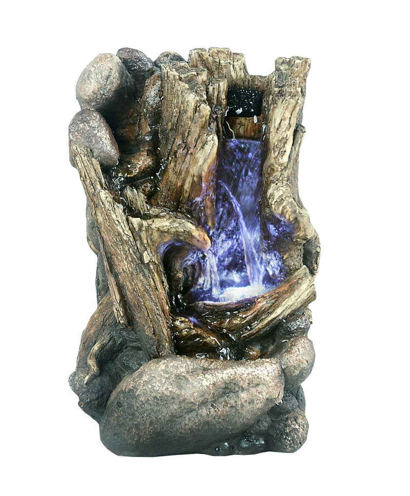 79080 - Tree Trunk Fountain W/LED Hi-Line Gift Ltd.