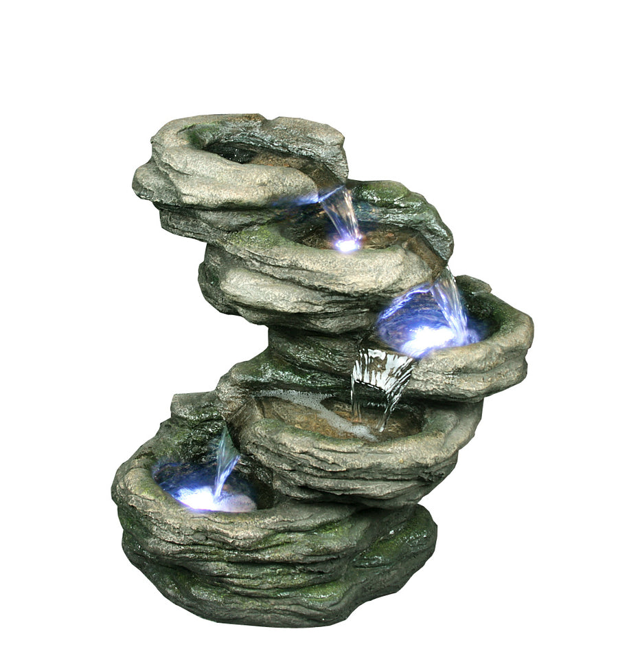 LED Fountain-Rocks-4 Levels HI-LINE GIFT LTD.