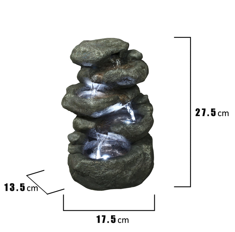 LED Fountain- 5 Level Rock With Lights HI-LINE GIFT LTD.