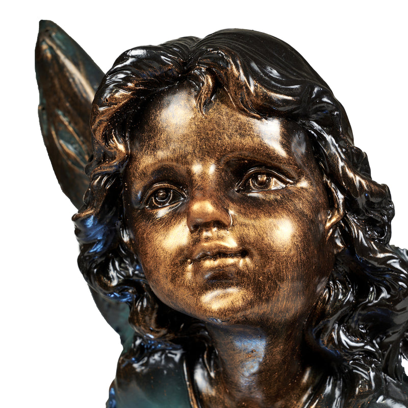 Fairy On The Rock Fountain W/ 2 White Leds Hi-Line Gift Ltd.