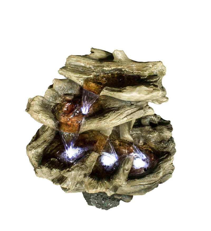 LED Fountain- 4 Level Logs HI-LINE GIFT LTD.