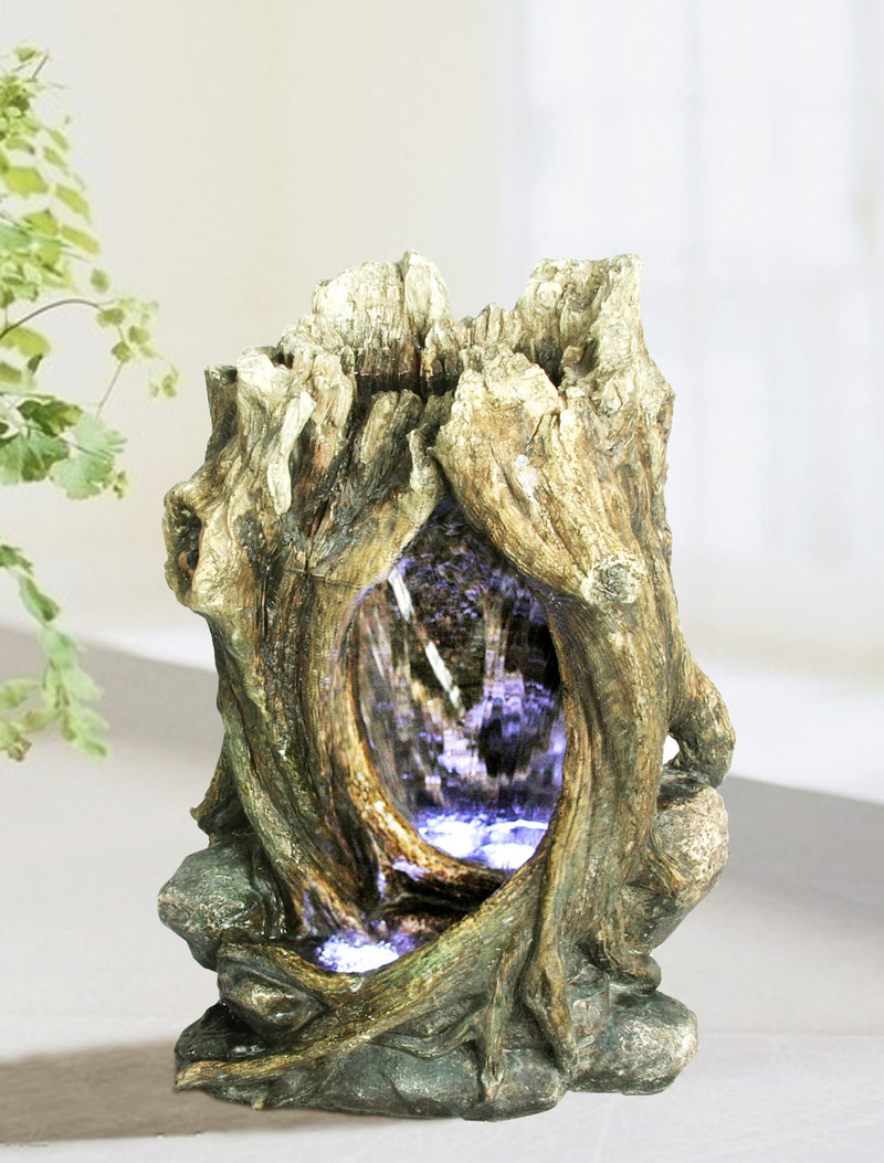 79509 - Tree Trunk Fountain W/LED Hi-Line Gift Ltd.