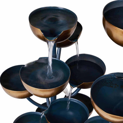 79530-C - Multi Level Zinc Metal Tri-Stacked Cups Fountain Hi-Line Gift Ltd.