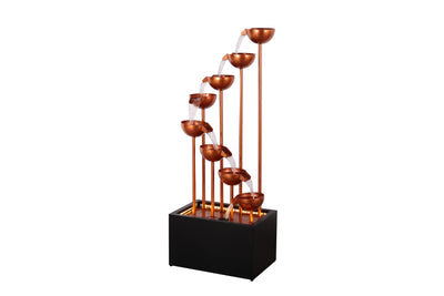 79530-E - Zinc Metal 8 Cups Fountain with LED Lights Hi-Line Gift Ltd.