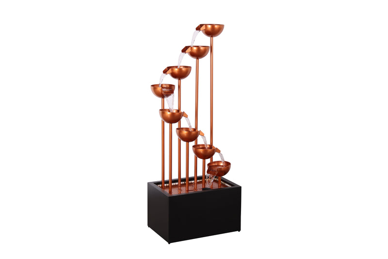 79530-E - Zinc Metal 8 Cups Fountain with LED Lights Hi-Line Gift Ltd.