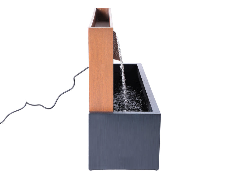 Two-Toned Zinc Metal Fountain With  Planter HI-LINE GIFT LTD.