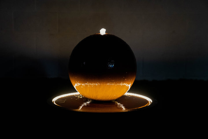 TwoToned Ball Fountain With Strip Light Led Hi-Line Gift Ltd.