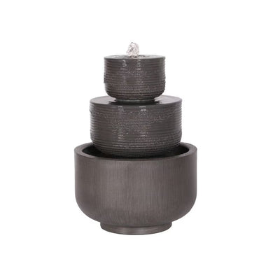 79532-D - Zinc Metal Fountain with LED Lights Hi-Line Gift Ltd.