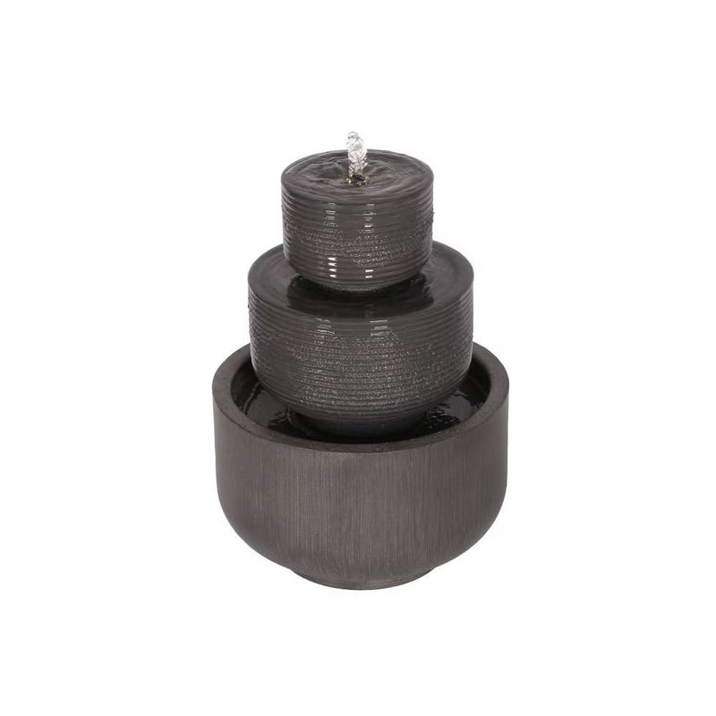 79532-D - Zinc Metal Fountain with LED Lights Hi-Line Gift Ltd.