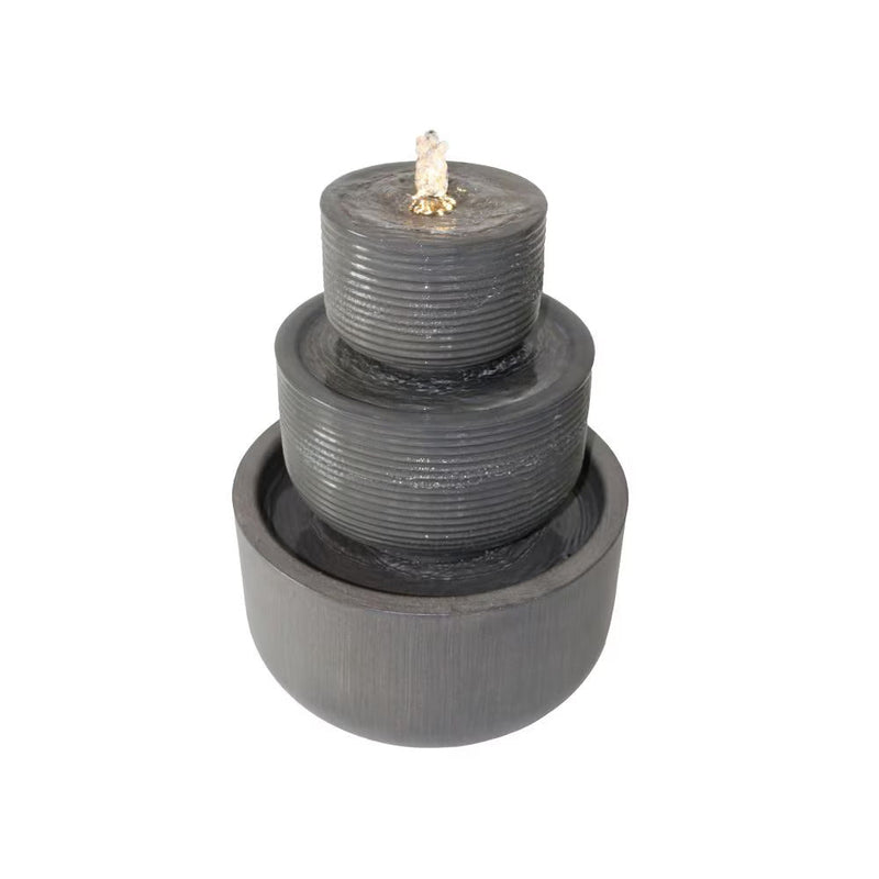 79532-D - Zinc Metal Fountain with LED Lights Hi-Line Gift Ltd.