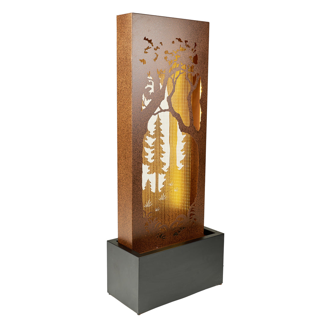 Forest Hollow Carved Fountain W/leds Hi-Line Gift Ltd.