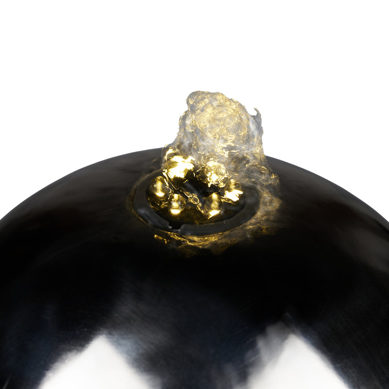Hollow Pillar Fountain W/silver Ball Hi-Line Gift Ltd.