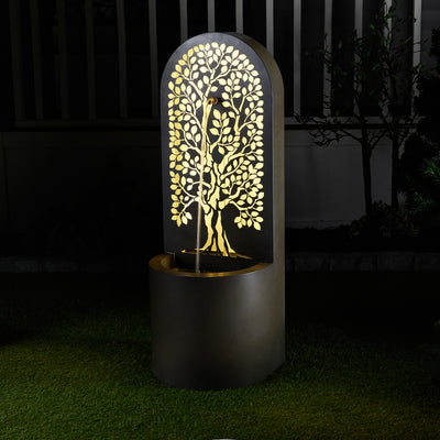 Hollow Carved Tree Fountain W/leds Hi-Line Gift Ltd.