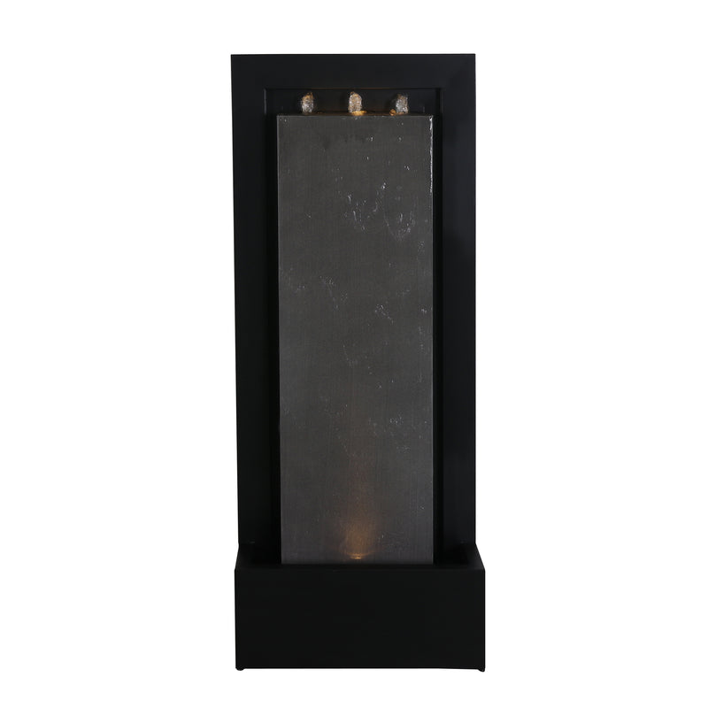 79532-L-BG -  Zinc Metal Fountain with LED Lights - Serenity in Motion HI-LINE GIFT