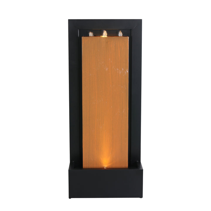 79532-L-BR -  Zinc Metal Fountain with LED Lights - Rustic Elegance HI-LINE GIFT