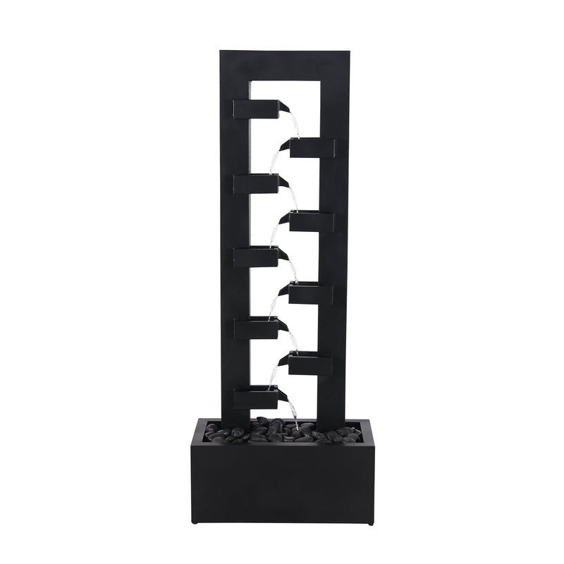 79532-R-BK -  Black Elegance - Outdoor Metal Fountain HI-LINE GIFT