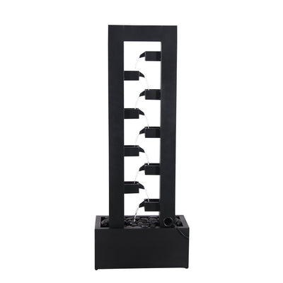 79532-R-BK -  Black Elegance - Outdoor Metal Fountain HI-LINE GIFT