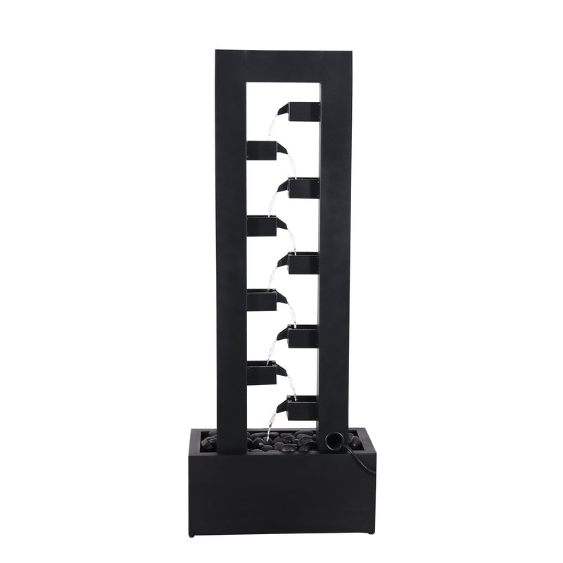 79532-R-BK -  Black Elegance - Outdoor Metal Fountain HI-LINE GIFT