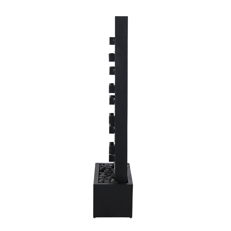 79532-R-BK -  Black Elegance - Outdoor Metal Fountain HI-LINE GIFT