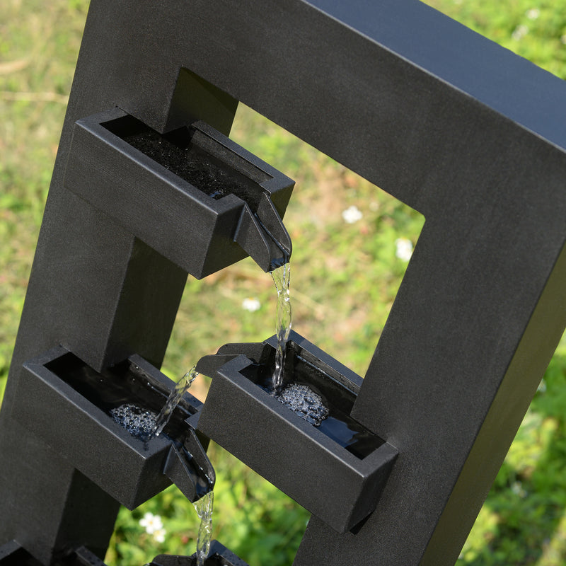 79532-R-BK -  Black Elegance - Outdoor Metal Fountain HI-LINE GIFT