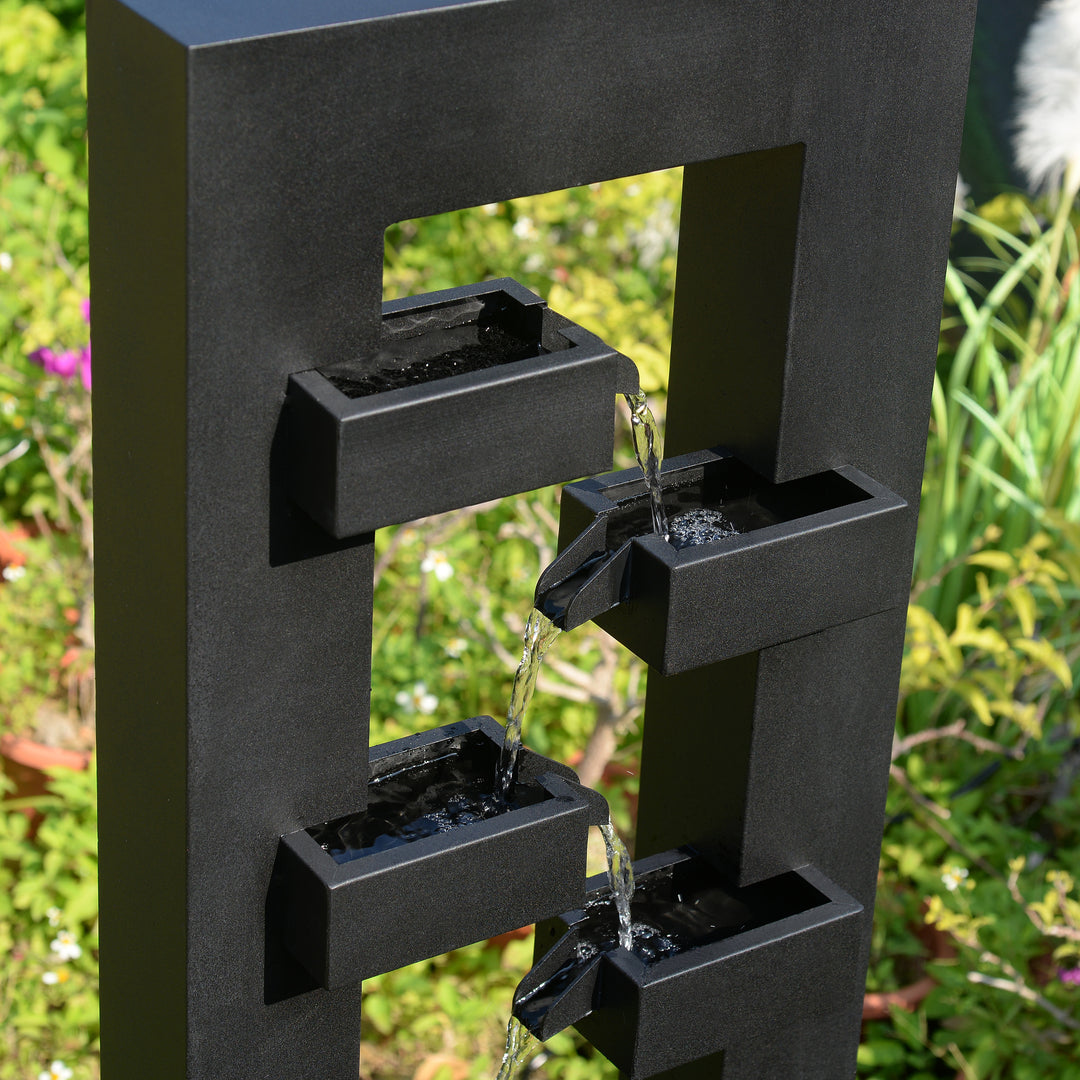 79532-R-BK -  Black Elegance - Outdoor Metal Fountain HI-LINE GIFT