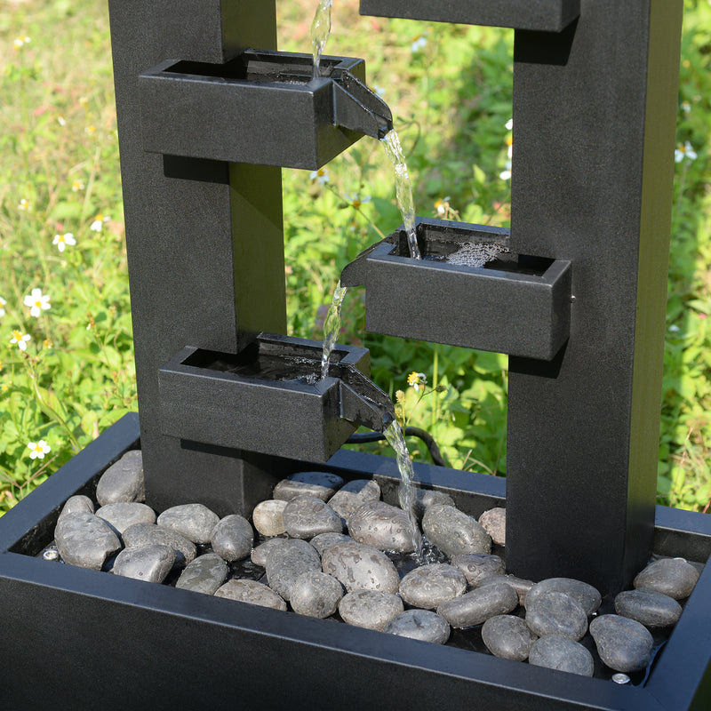 79532-R-BK -  Black Elegance - Outdoor Metal Fountain HI-LINE GIFT