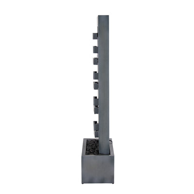 79532-R-GY -  Metal Fountain with Dusty Blue Finish HI-LINE GIFT
