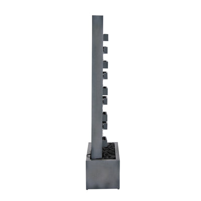 79532-R-GY -  Metal Fountain with Dusty Blue Finish HI-LINE GIFT