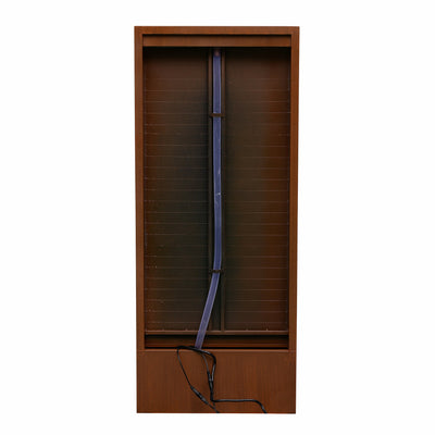 79532-Z-BR - Rustic Zinc Metal Waterfall Fountain with LED Lighting - Outdoors Hi-Line Gift Ltd.