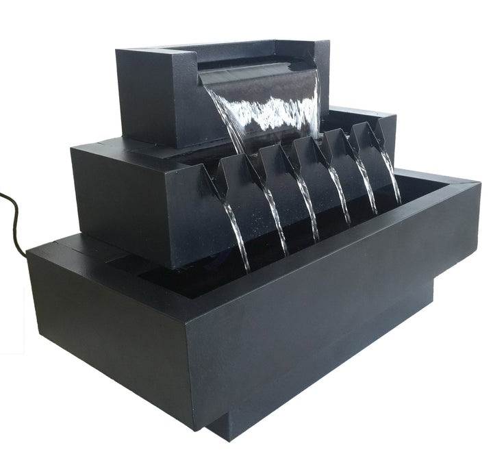MultiLevel Rectangular Zinc Metal Fountain Hi-Line Gift Ltd.