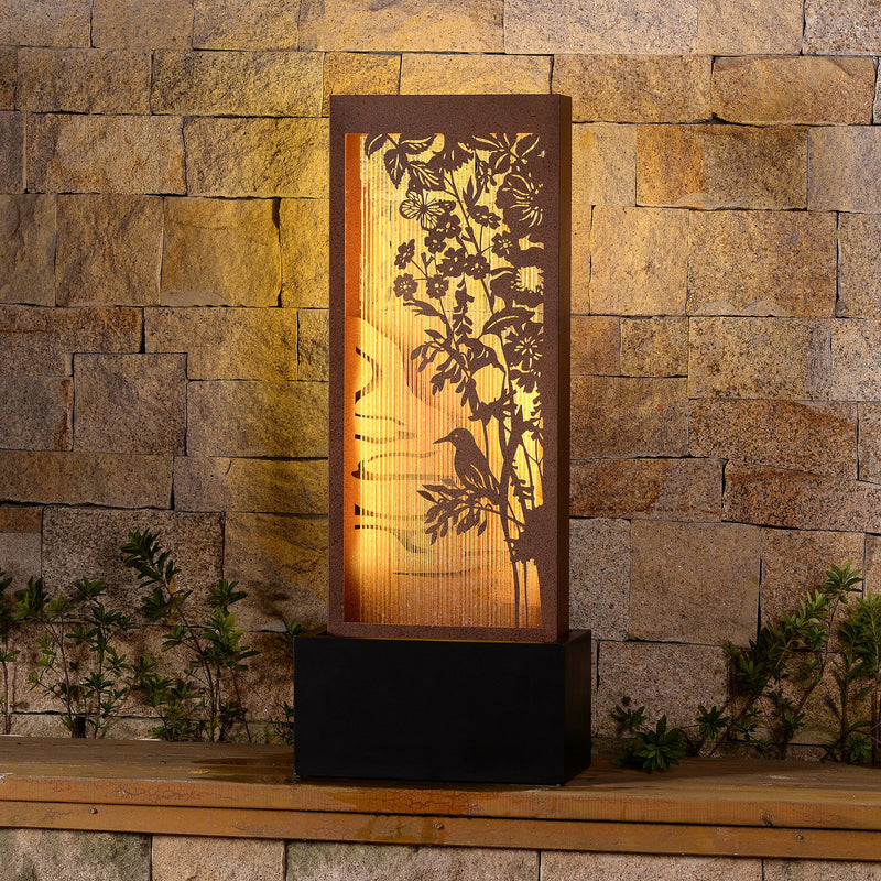 79533-A - 3-Layer Icebird Scenery Fountain with LED Lighting Hi-Line Gift Ltd.