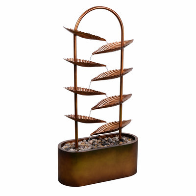 79533-C - Rustic Metal Leaf Fountain - Outdoor Hi-Line Gift Ltd.