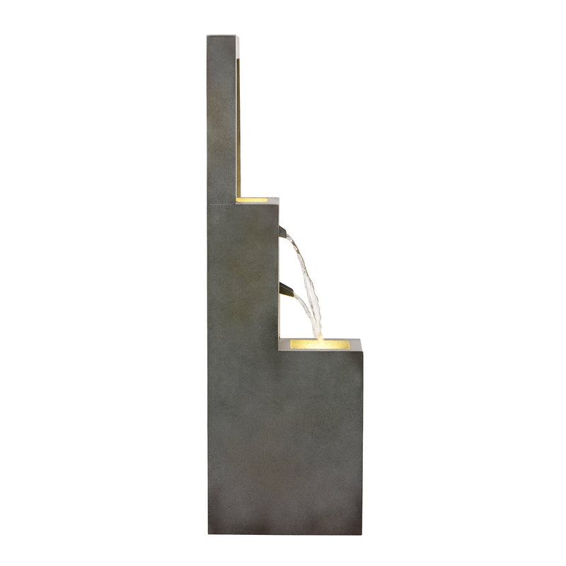 79533-J - Metal Water Fountain with Bird Design and LED Lights - Outdoor Hi-Line Gift Ltd.