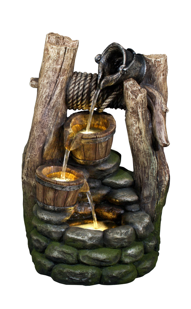 LED Fountain With 2 Pouring Buckets HI-LINE GIFT LTD.