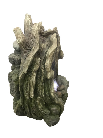 79553-E - Treetrunk Waterfall Fountain with LED Hi-Line Gift Ltd.
