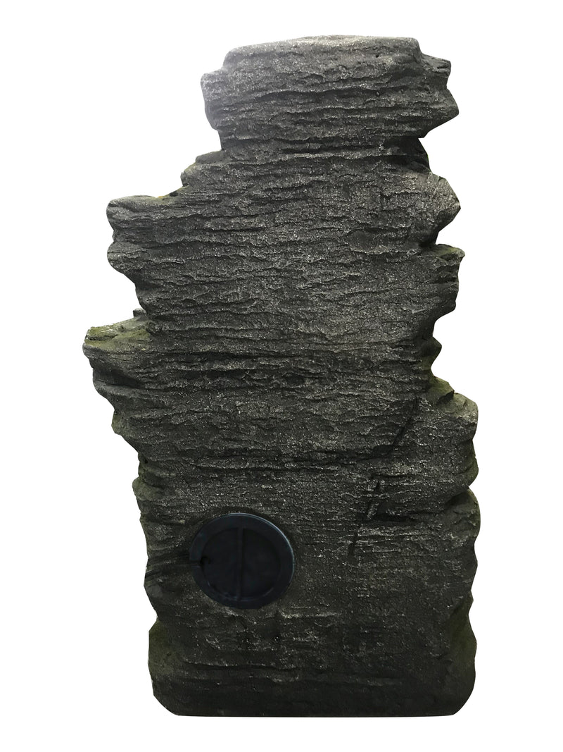 Multilevel Stone Fountain With White Led Lights HI-LINE GIFT LTD.