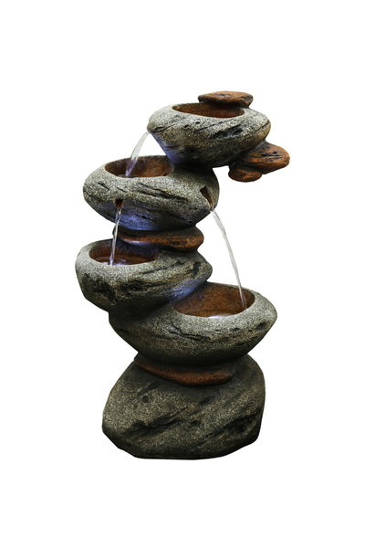 LED Four Tier Stone Fountain HI-LINE GIFT LTD.